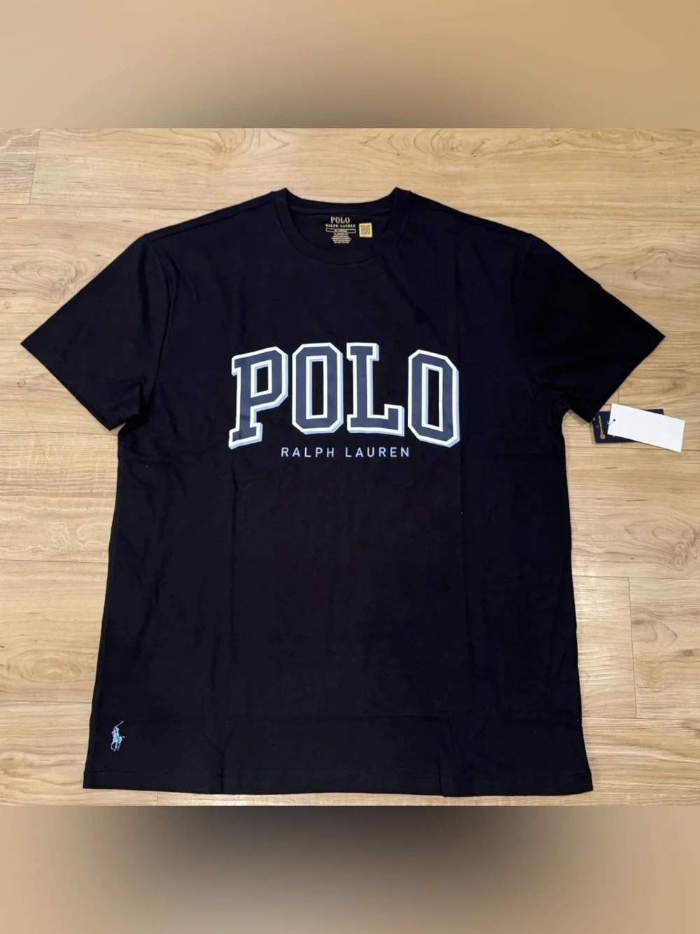 Men’s 4XB Polo Ralph Lauren Classic Fit Graphic Logo Pony Black T-Shirt NWT